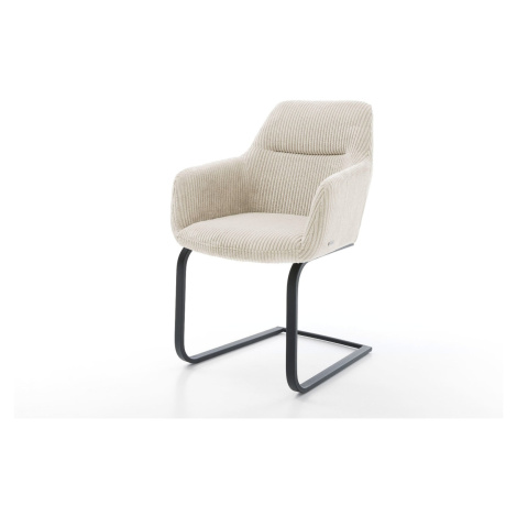 DELIFE Jedálenská stolička Pejo-Flex plyšový manšester béžová jedálenská stolička plochá čierna 