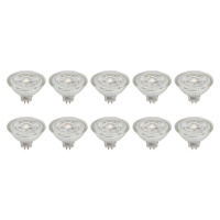 Prios LED reflektor GU5.3 4,9W 500lm 36° číry 840 sada 10 ks