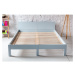 Béžová dvojlôžková posteľ z bukového dreva s roštom 140x200 cm Dabi - Ragaba
