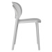 Plastová jedálenská stolička Baros sivá