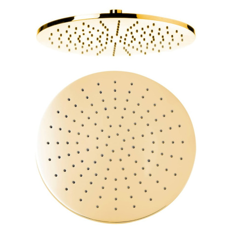 Mosadzná hlavová sprcha v zlatej farbe ø 30 cm – Sapho
