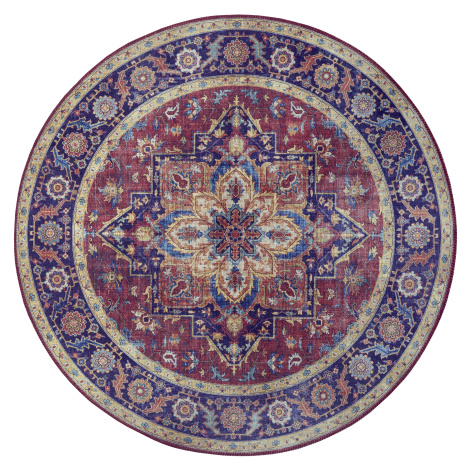 Kusový koberec Asmar 104000 Plum/Red kruh - 160x160 (průměr) kruh cm Nouristan - Hanse Home kobe
