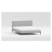 Svetlosivá čalúnená dvojlôžková posteľ s roštom 160x200 cm Barker – Ropez