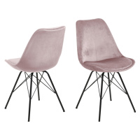 Dkton 23479 Dizajnová stolička Nasia, svetlo ružová