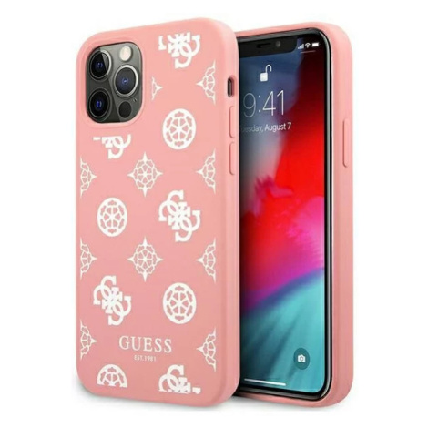 Kryt Guess GUHCP12LLSPEWPI iPhone 12 Pro Max 6,7" pink hard case Peony Collection (GUHCP12LLSPEW