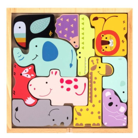 Drevené puzzle so zvieratkami