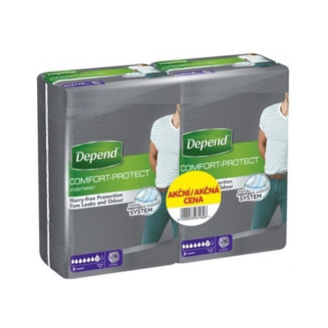 DEPEND Normal L/XL pre mužov duopack naťahovacie nohavičky 2 x 9 ks set