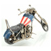 Dekoračný model motorky Chopper, modrá