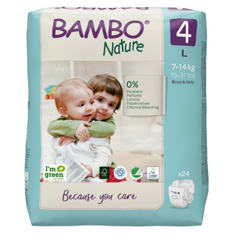 BAMBO Nature Plienky jednorázové 4, 24 ks, pre 7-14 kg