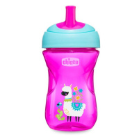 Hrnček Chicco Pokročilý so slamkovým náustkom 266 ml, ružový 12m+