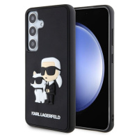 Karl Lagerfeld 3D Rubber Karl and Choupette Zadný Kryt pre Samsung Galaxy S24 Black