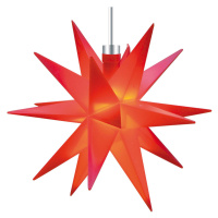 Červená, 18-cípa hviezda 12 cm