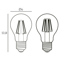 Ľubovoľná LED žiarovka, E27 Ø 6 cm 3,5 W 2 200 K stmievateľná