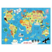 Mudpuppy Puzzle mapa sveta 36 dielikov