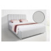 Enzio Nadčasová čalúnená posteľ do každej spálne Naswille Frame, farba Valencia White, 180x200 c