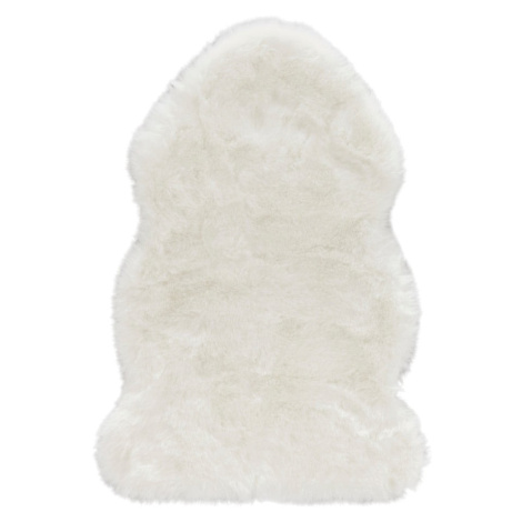 Biela umelá kožušina Mint Rugs Uni Soft, 140 × 90 cm