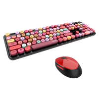 Klávesnica Wireless keyboard + mouse set MOFII Sweet 2.4G (black&red)