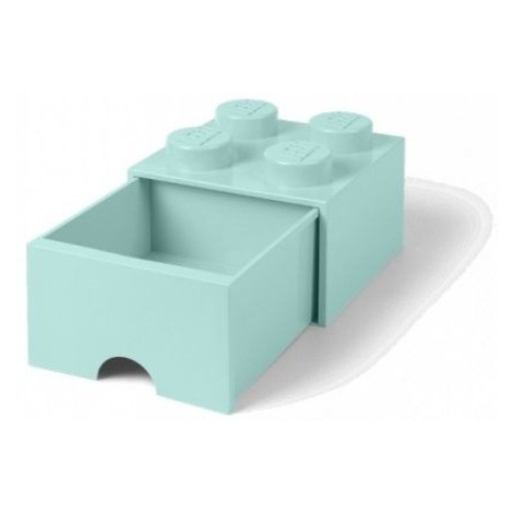 LEGO® úložný box 4 so šuplíkom 25 x 25 x 18 cm aqua