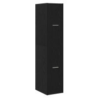 vidaXL Lekárnická skrinka, čierny dub 30x41x144,5 cm, umelé drevo