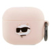 Púzdro Karl Lagerfeld AirPods 3 cover pink Silicone Choupette Head 3D (KLA3RUNCHP)