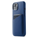 Kryt Mujjo Full Leather Wallet Case for iPhone 14 - Monaco Blue