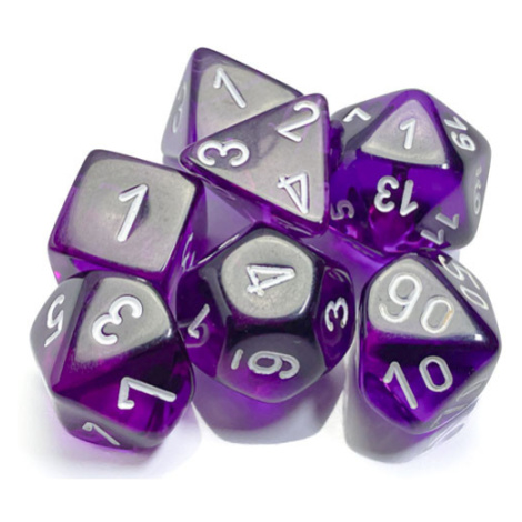 Sada kociek na RPG: Chessex - Purple Translucent (7 ks)