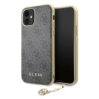 Kryt Guess GUHCN61GF4GGR iPhone 11 grey hard case 4G Charms Collection (GUHCN61GF4GGR)