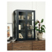 Čierna kovová vitrína 60x90 cm Carmel – Unique Furniture
