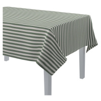 Dekoria Obrus na stôl obdĺžnikový, zelené a biele pruhy (1,5 cm), Quadro, 144-35