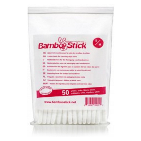 BAMBOOSTICK Vatové tyčinky na čistenie uší psov S/M 50 ks