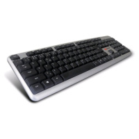 C-TECH klávesnice KB-102 USB, slim, silver, CZ/SK