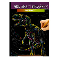 SMT CREAYTOYS Škrabací obrázok dúhový A4 dinosaurus 1 ks