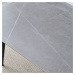 Sconto Jedálenský stôl LUCIAN sivý mramor/čierna, šírka 130 cm