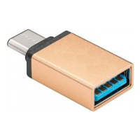 PremiumCord Adaptér USB-C/male - USB3.0 A/female, zlatý, OTG