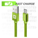 Kábel Swissten USB/USB-C 3.0A 1,2 m zelený