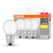 OSRAM LED kvapka E27 P40 4W 2 700K 470lm matná 3ks