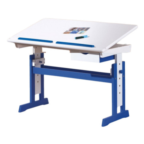 Rastúci písací stôl Halmar Paco 2 109x55x63-88 cm bielomodrý