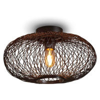 Čierne stropné svietidlo s bambusovým tienidlom ø 40 cm Cango – Good&Mojo