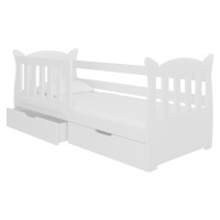 NABBI Leya detská posteľ s matracom a úložným priestorom 80x160 cm biela