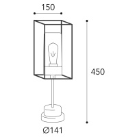 Soklové svietidlo Cubic³ 3369 mosadz/opál