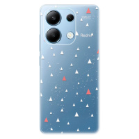 Odolné silikónové puzdro iSaprio - Abstract Triangles 02 - white - Xiaomi Redmi Note 13