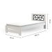DL Drevená jednolôžková posteľ 90x200 Kosma - biela