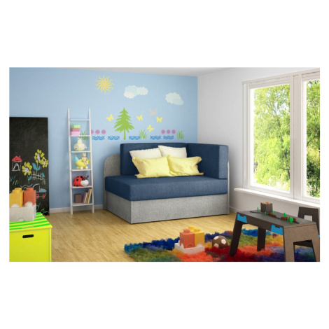 Rozkladacia detská pohovka ROSA Modrá / sivá,Rozkladacia detská pohovka ROSA Modrá / sivá ELTAP