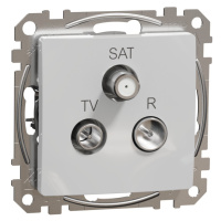 TV-R-SAT zásuvka koncová 4dB, Aluminium, Sedna Design (Schneider)