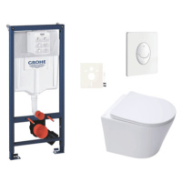 Závesný WC set do ľahkých stien / predstenová montáž SAT Infinitio SIKOGRSIN10SASH0