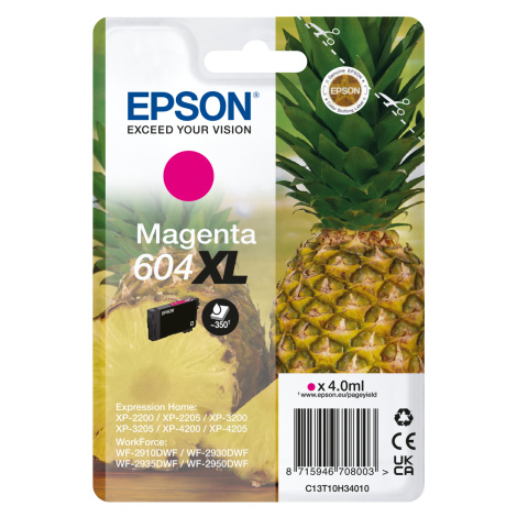 Epson 604XL T10H340 C13T10H34010 purpurová (cyan) originálna cartridge