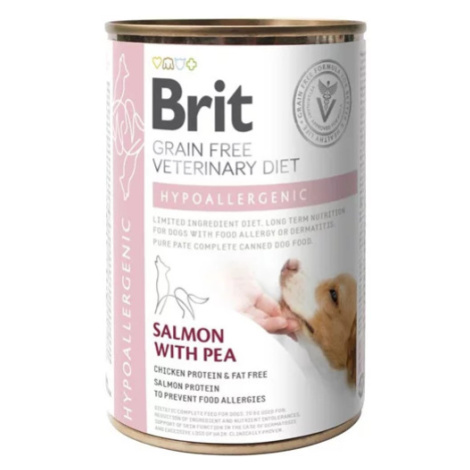 Brit Veterinary Diets GF dog Hypoallergenic 400g konzerva