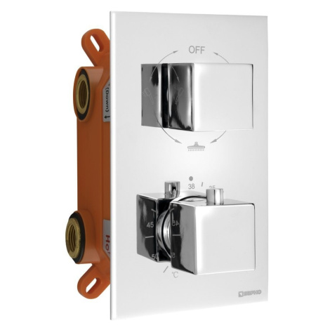 SAPHO - Podomietková sprchová termostatická batéria, box, 3 výstupy, chróm 1102-63