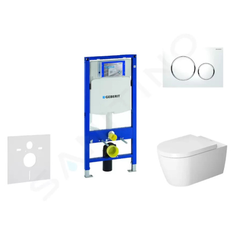 GEBERIT - Duofix Modul na závesné WC s tlačidlom Sigma20, biela/lesklý chróm + Duravit ME by Sta