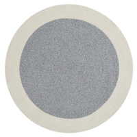 Kusový koberec Braided 105555 Grey Creme kruh – na ven i na doma - 200x200 (průměr) kruh cm NORT